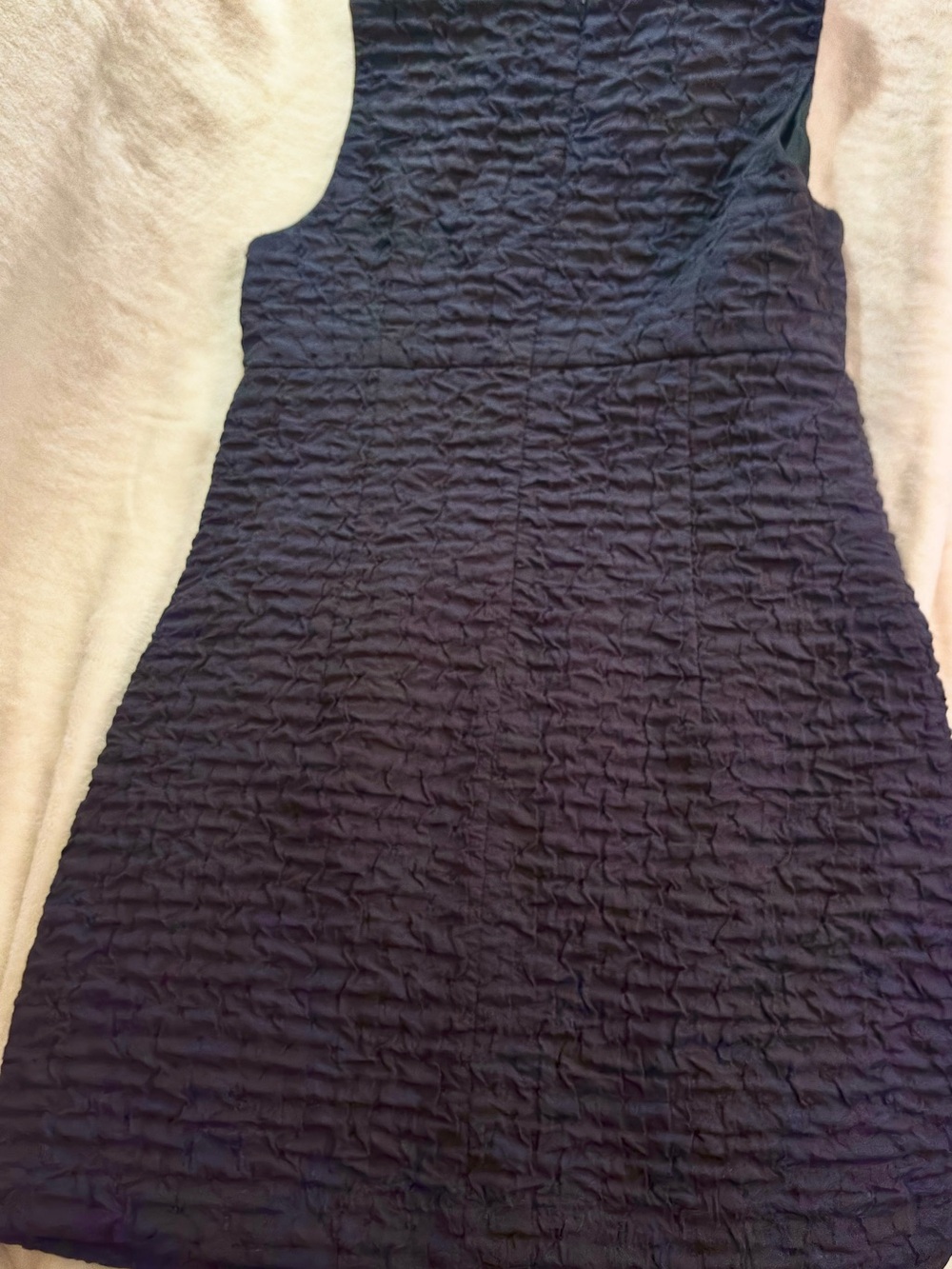 Michael Kors Crinkled Navy Mini Dress